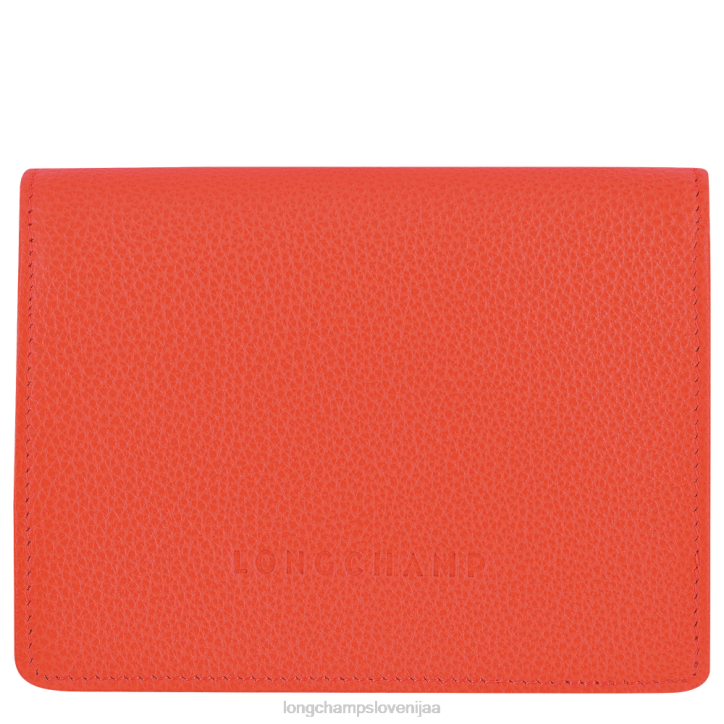 NR0N596 usnjeni izdelki oranžna moški Longchamp le foulonne denarnica
