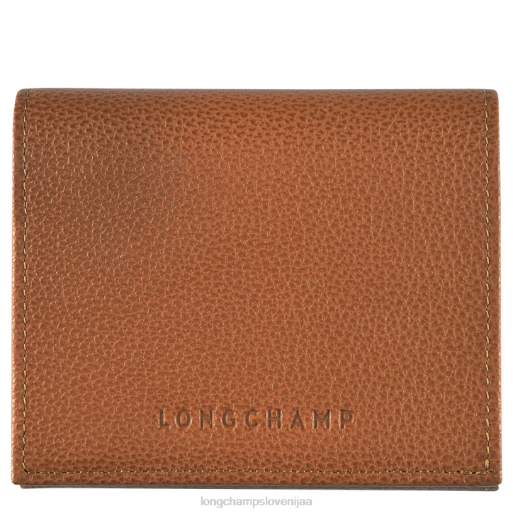 NR0N543 usnjeni izdelki karamela moški Longchamp denarnica za kovance le foulonne