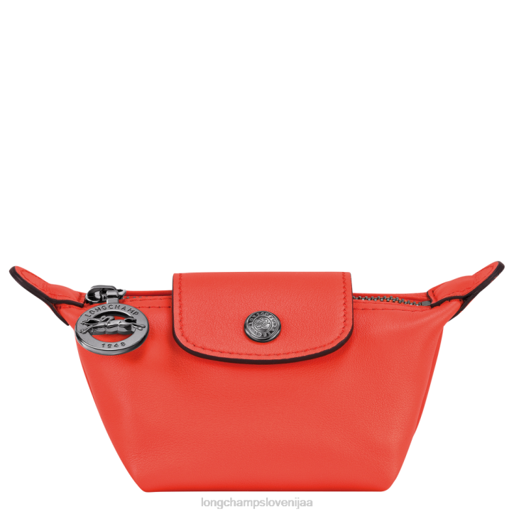 NR0N545 usnjeni izdelki oranžna moški Longchamp denarnica za kovance le pliage xtra