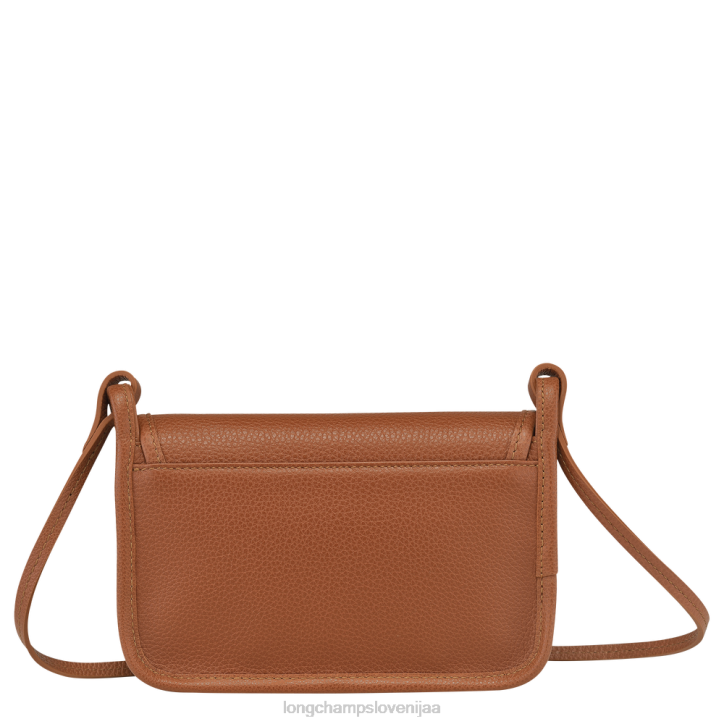 NR0N329 usnjeni izdelki karamela ženske Longchamp le foulonne denarnica na verižici