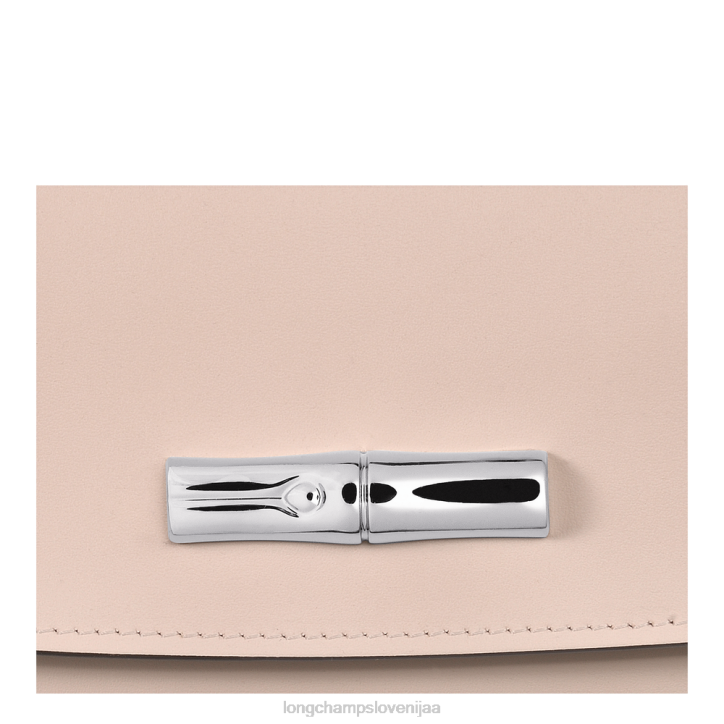 NR0N567 usnjeni izdelki bledo roza ženske Longchamp denarnica roseau continental