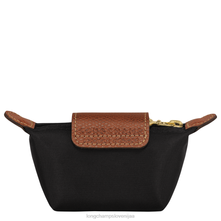 NR0N499 usnjeni izdelki Črna ženske Longchamp le pliage original denarnica za kovance