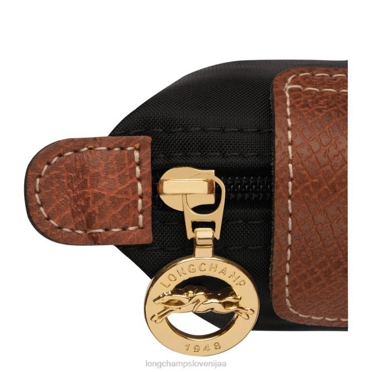 NR0N499 usnjeni izdelki Črna ženske Longchamp le pliage original denarnica za kovance