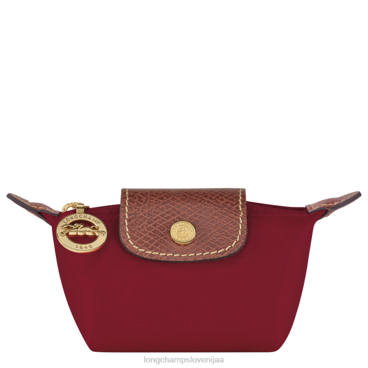 NR0N501 usnjeni izdelki rdeča ženske Longchamp le pliage original denarnica za kovance