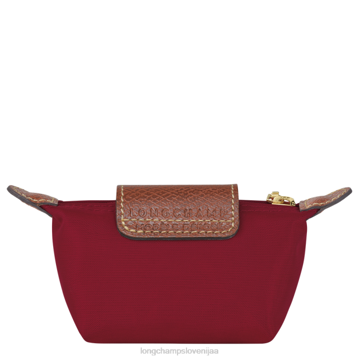 NR0N501 usnjeni izdelki rdeča ženske Longchamp le pliage original denarnica za kovance