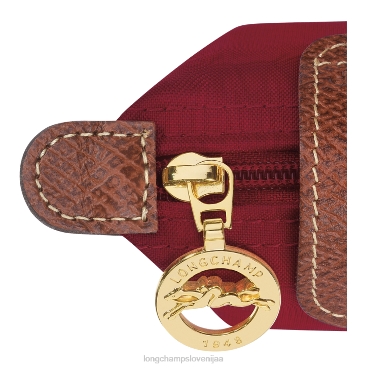 NR0N501 usnjeni izdelki rdeča ženske Longchamp le pliage original denarnica za kovance