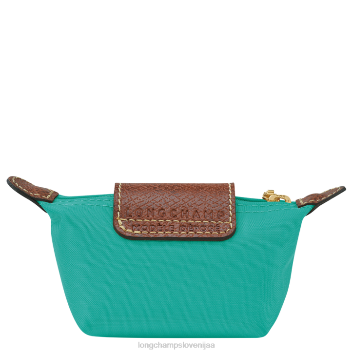 NR0N503 usnjeni izdelki turkizna ženske Longchamp le pliage original denarnica za kovance