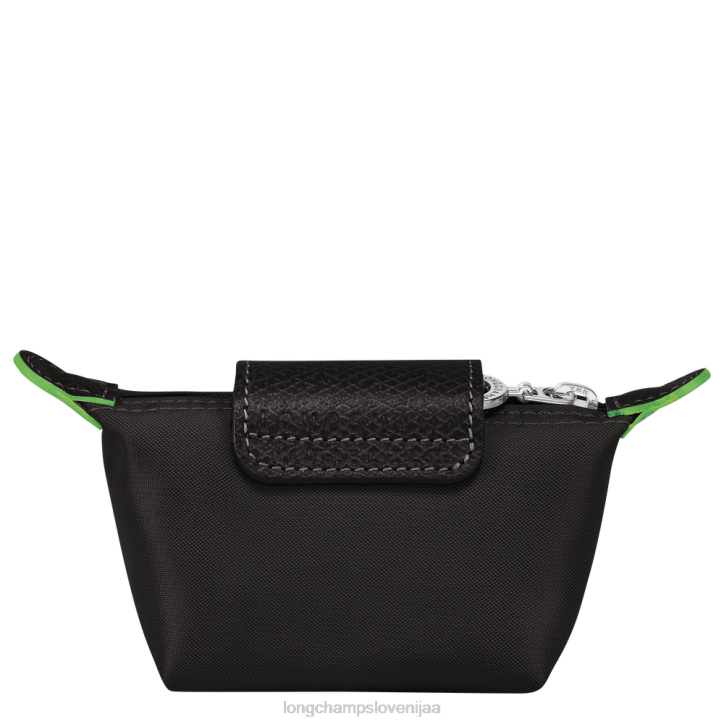 NR0N506 usnjeni izdelki Črna ženske Longchamp le pliage zelena denarnica za kovance