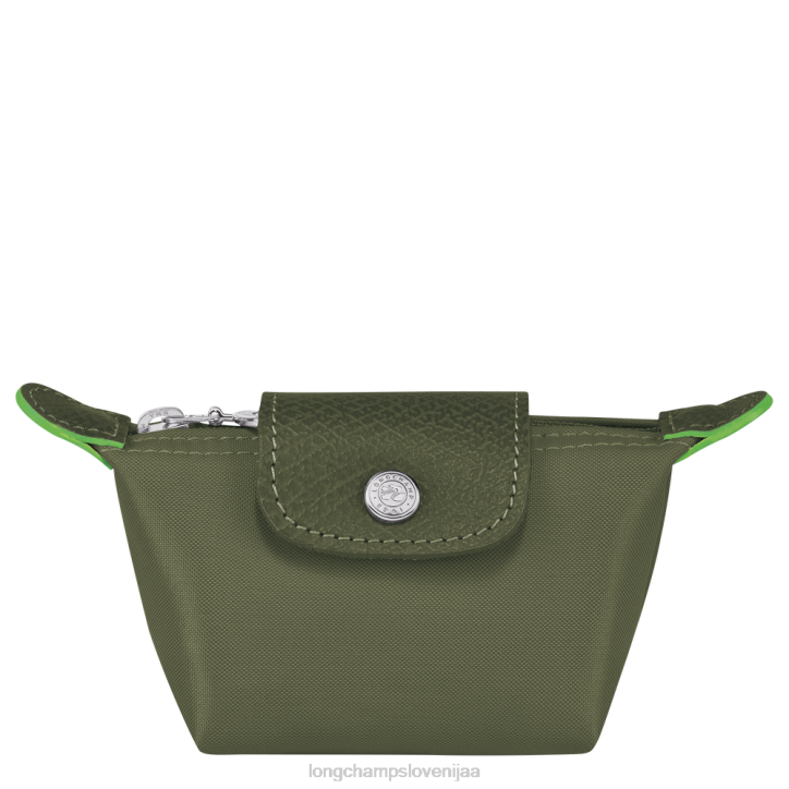 NR0N507 usnjeni izdelki gozd ženske Longchamp le pliage zelena denarnica za kovance