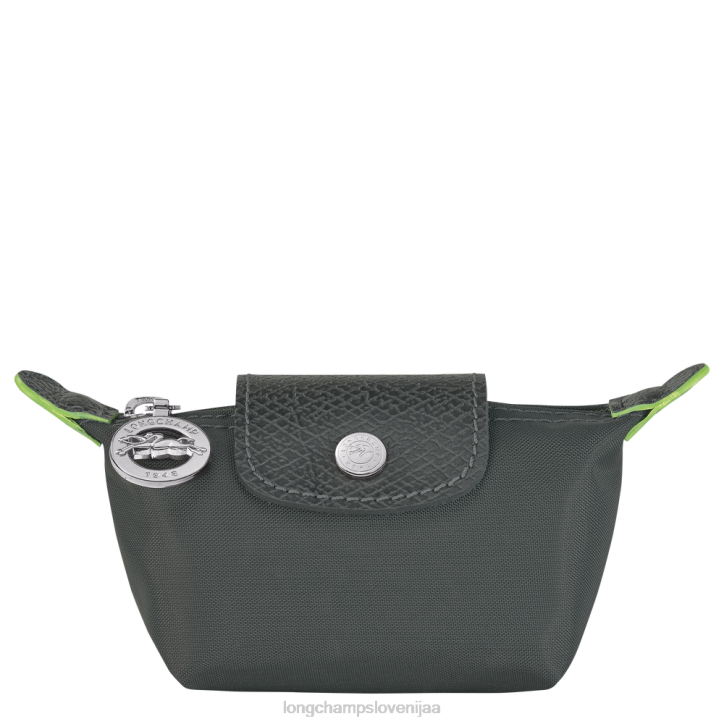 NR0N509 usnjeni izdelki grafit ženske Longchamp le pliage zelena denarnica za kovance