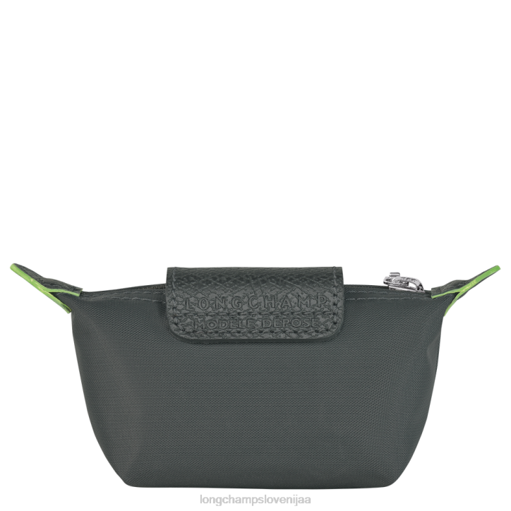 NR0N509 usnjeni izdelki grafit ženske Longchamp le pliage zelena denarnica za kovance