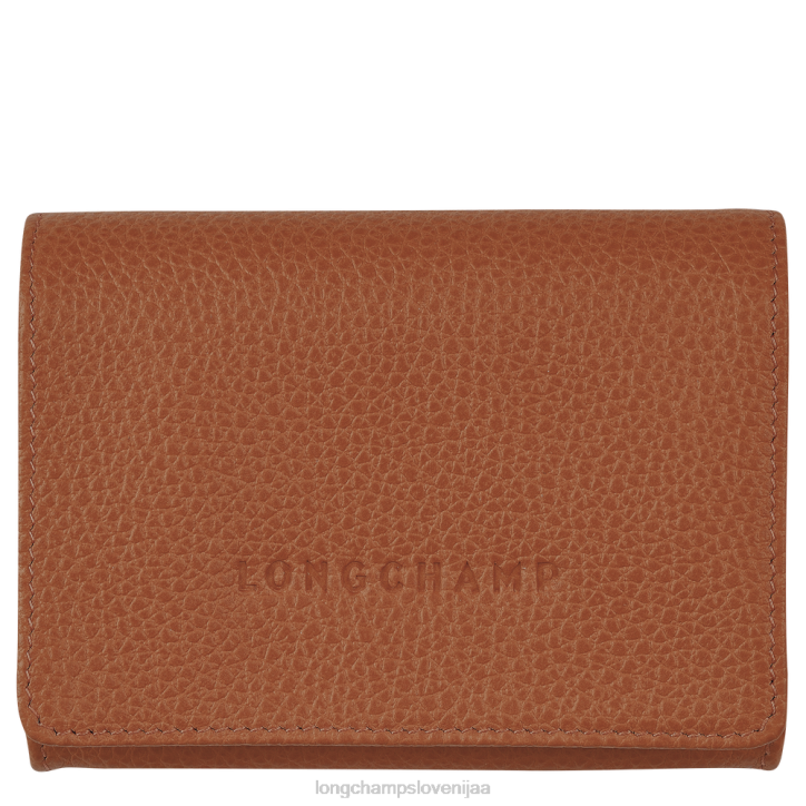 NR0N522 usnjeni izdelki karamela ženske Longchamp denarnica za kovance le foulonne