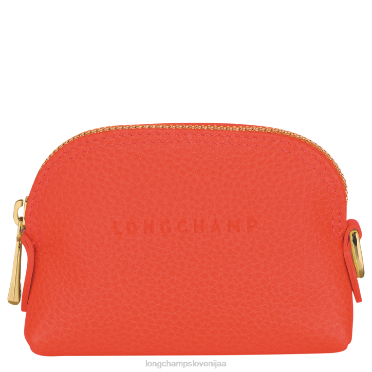 NR0N525 usnjeni izdelki oranžna ženske Longchamp denarnica za kovance le foulonne - Kliknite sliko za zapiranje