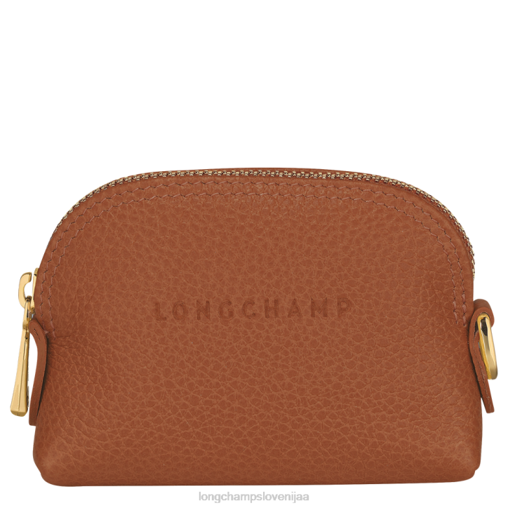 NR0N526 usnjeni izdelki karamela ženske Longchamp denarnica za kovance le foulonne