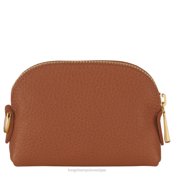 NR0N526 usnjeni izdelki karamela ženske Longchamp denarnica za kovance le foulonne