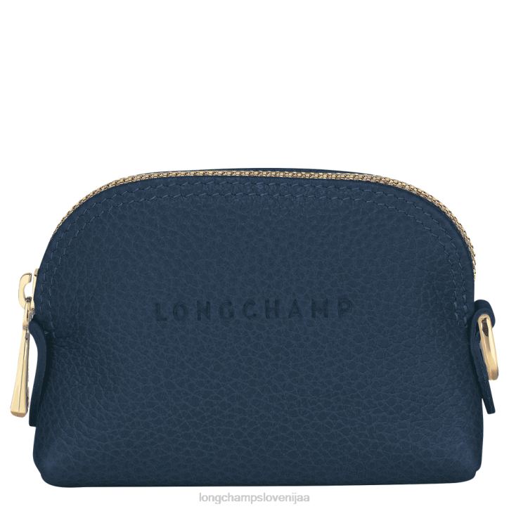 NR0N530 usnjeni izdelki mornarica ženske Longchamp denarnica za kovance le foulonne