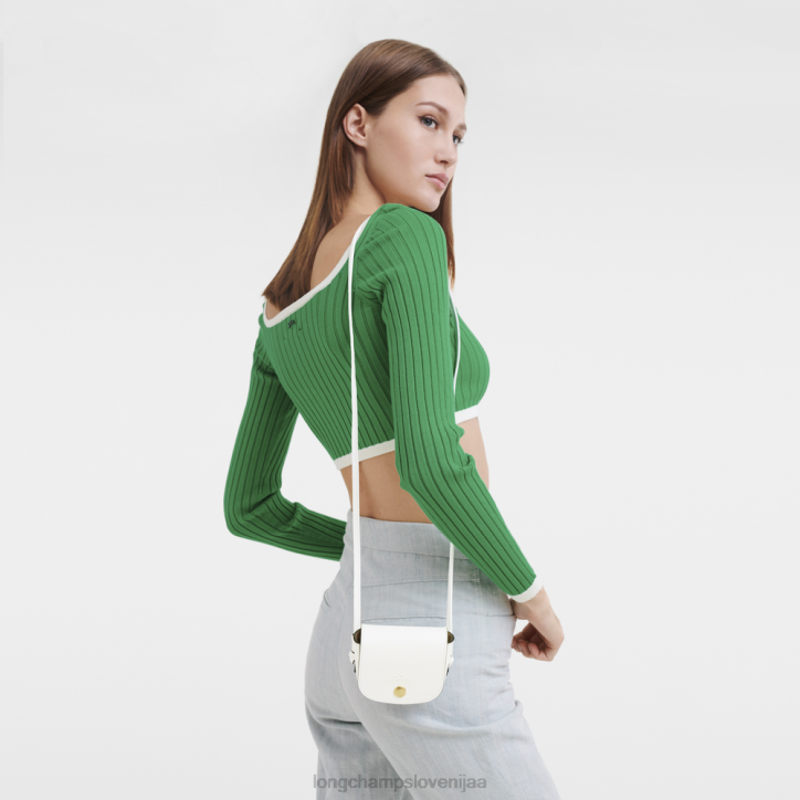 NR0N532 usnjeni izdelki bela ženske Longchamp denarnica za kovance epure z usnjeno čipko