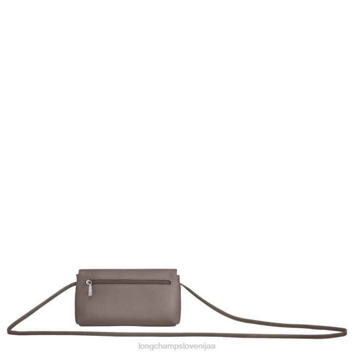 NR0N11 usnjeni izdelki siva ženske Longchamp Roseau Essential sklopka