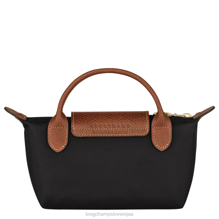 NR0N662 usnjeni izdelki Črna ženske Longchamp originalna torbica le pliage z ročajem