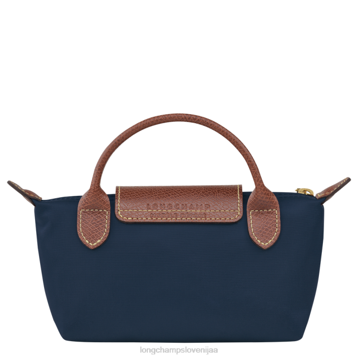 NR0N665 usnjeni izdelki mornarica ženske Longchamp originalna torbica le pliage z ročajem