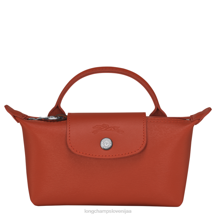NR0N679 usnjeni izdelki terakota ženske Longchamp le pliage mestna torbica z ročajem