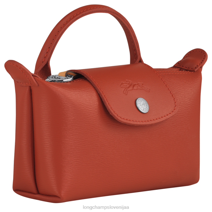 NR0N679 usnjeni izdelki terakota ženske Longchamp le pliage mestna torbica z ročajem