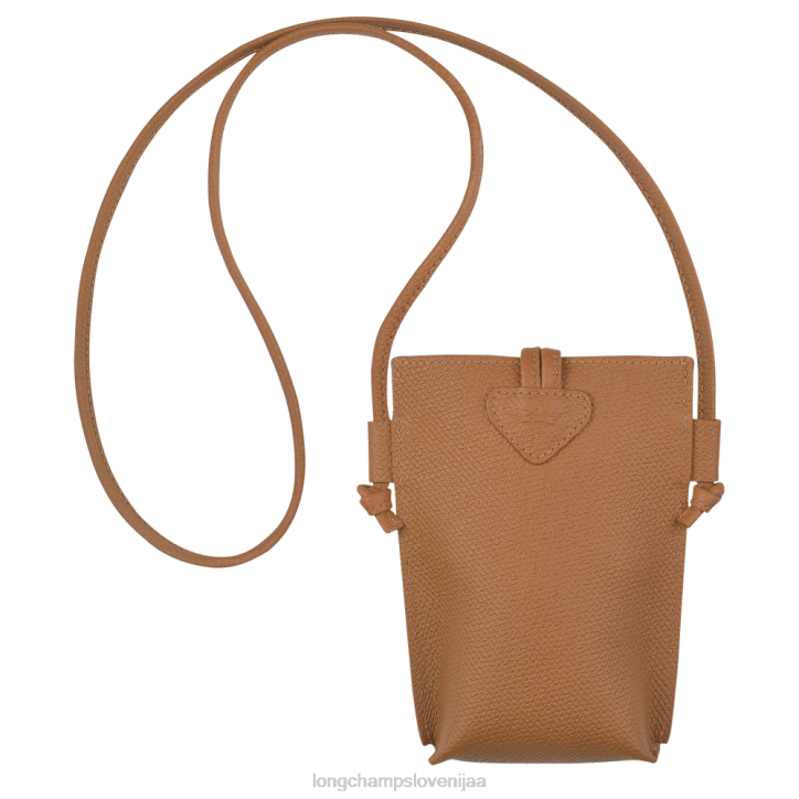 NR0N684 usnjeni izdelki naravno ženske Longchamp roseau etui za telefon s čipko