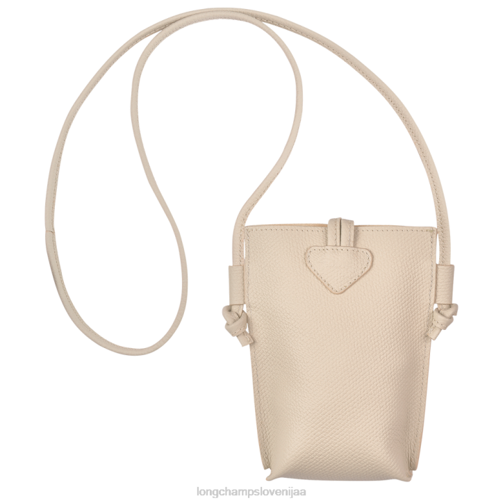 NR0N686 usnjeni izdelki papir ženske Longchamp roseau etui za telefon s čipko