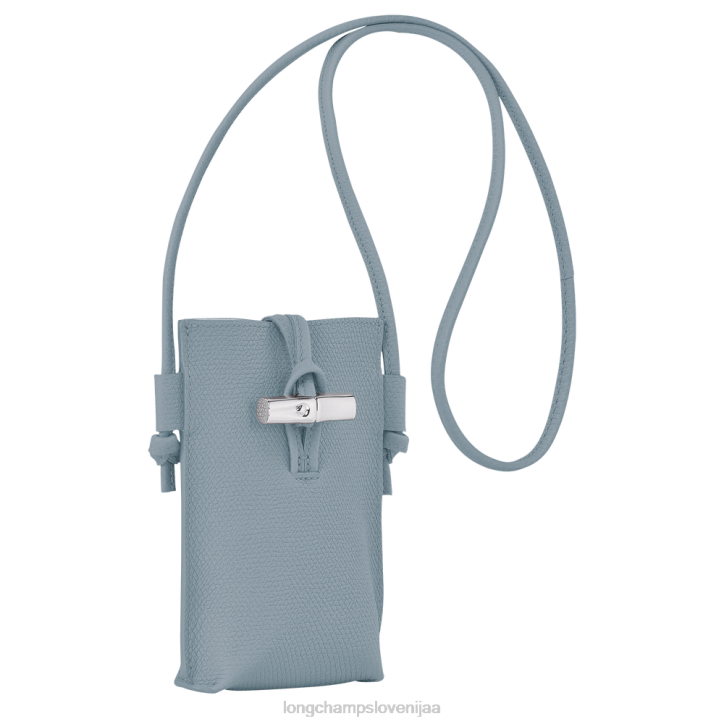 NR0N687 usnjeni izdelki oblak modra ženske Longchamp roseau etui za telefon s čipko
