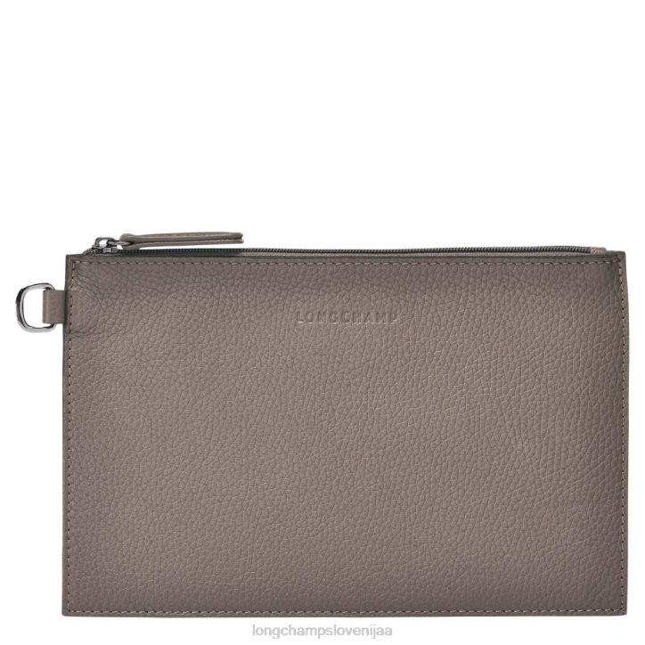 NR0N692 usnjeni izdelki siva ženske Longchamp Roseau Essential torbica