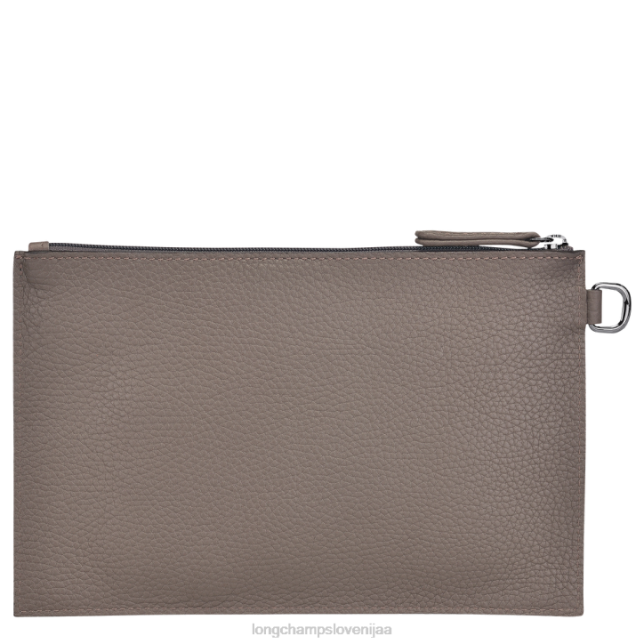 NR0N692 usnjeni izdelki siva ženske Longchamp Roseau Essential torbica