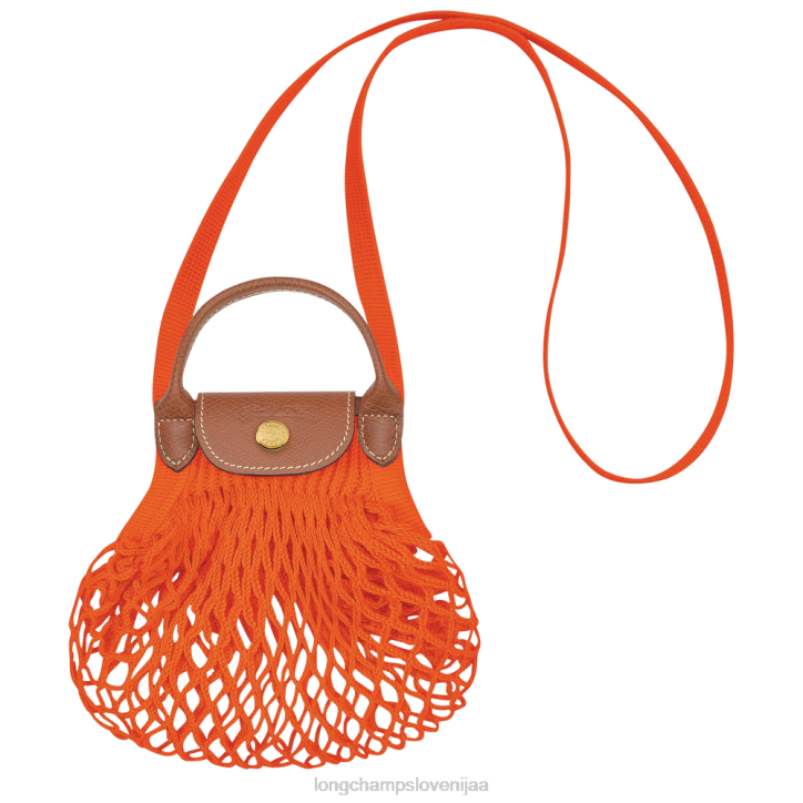 NR0N6 usnjeni izdelki oranžna ženske Longchamp le pliage filet mrežasta vrečka