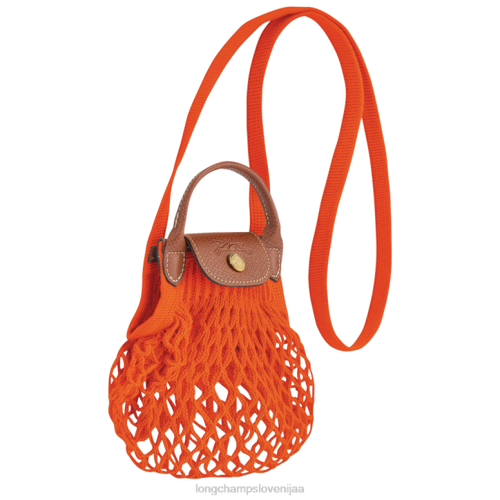 NR0N6 usnjeni izdelki oranžna ženske Longchamp le pliage filet mrežasta vrečka