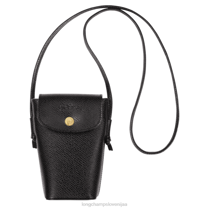NR0N706 usnjeni izdelki Črna ženske Longchamp etui za telefon epure z usnjeno čipko