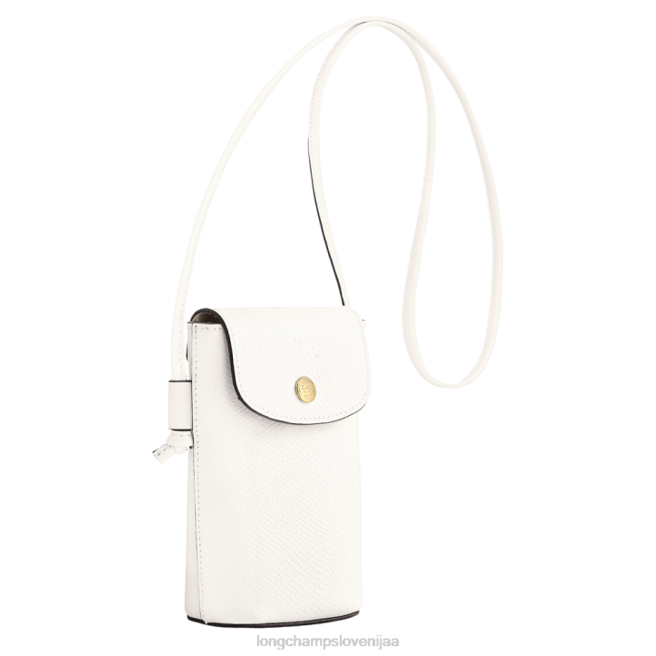 NR0N707 usnjeni izdelki bela ženske Longchamp etui za telefon epure z usnjeno čipko