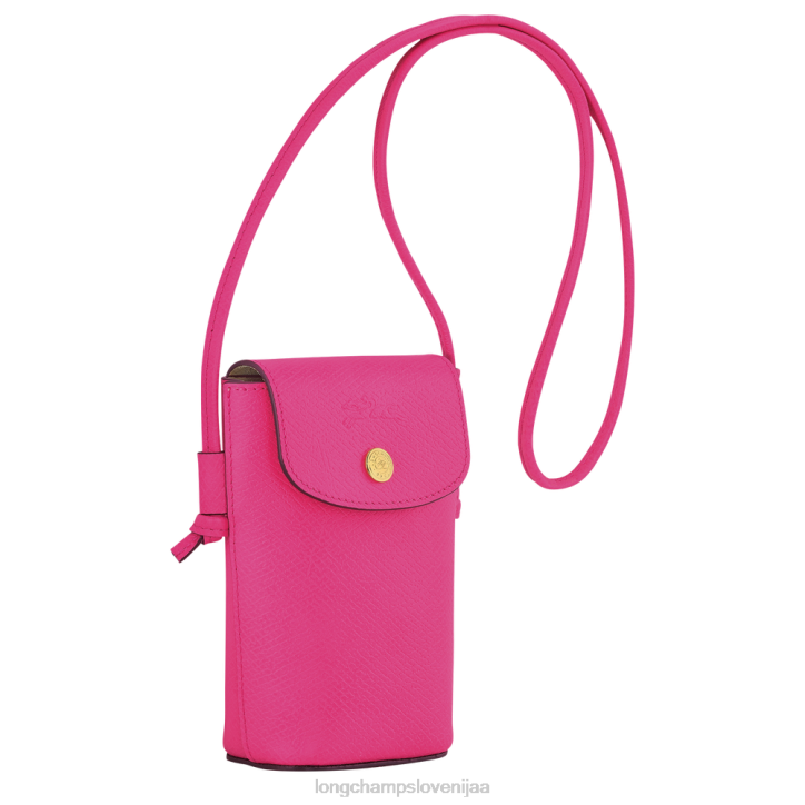 NR0N710 usnjeni izdelki fuksija ženske Longchamp etui za telefon epure z usnjeno čipko