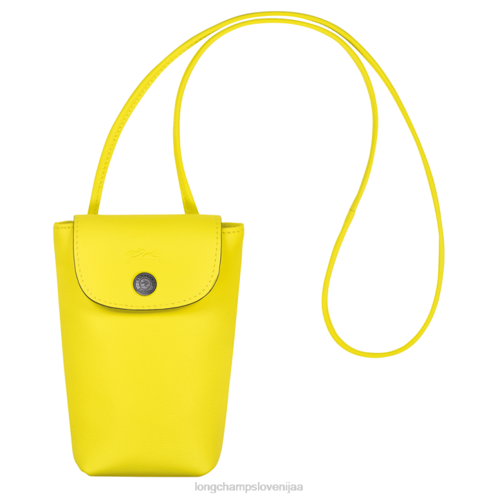 NR0N719 usnjeni izdelki limona ženske Longchamp etui za telefon le pliage xtra z usnjeno čipko