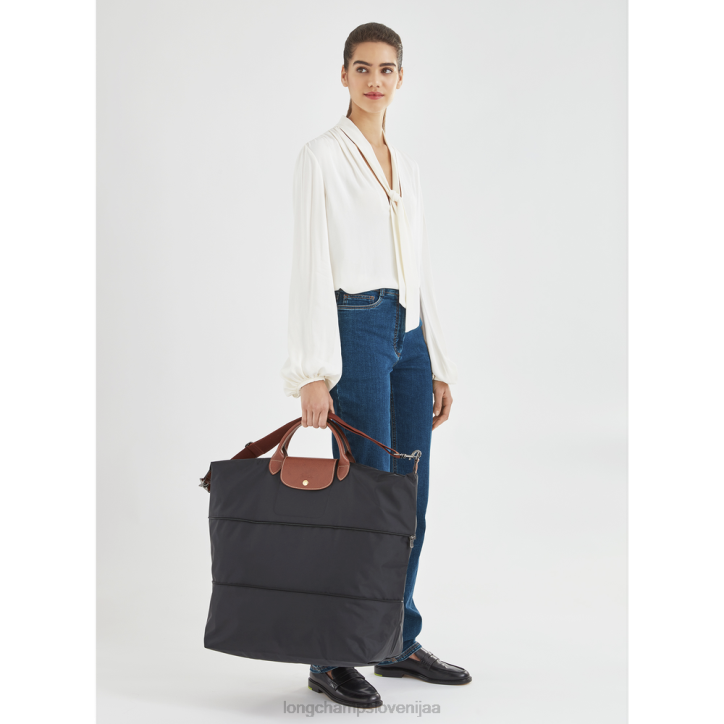 NR0N819 vrečke Črna ženske Longchamp originalna potovalna torba le pliage, razširljiva
