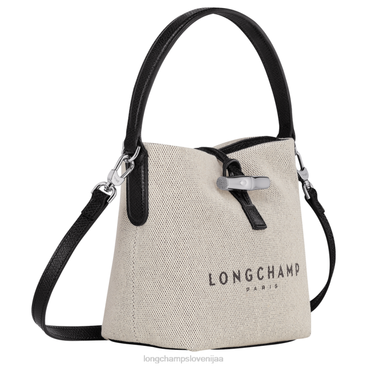 NR0N117 vrečke ekru ženske Longchamp roseau bucket bag