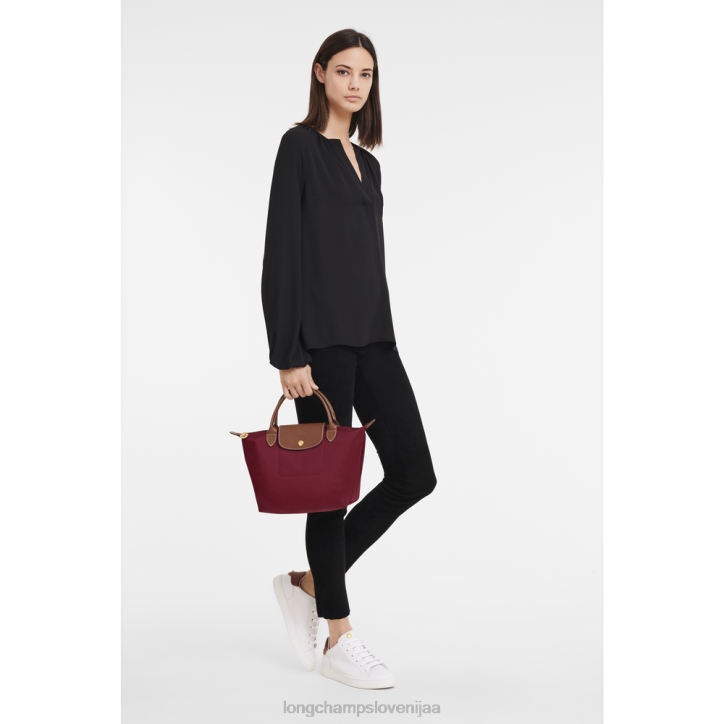 NR0N199 vrečke rdeča ženske Longchamp originalna torbica le pliage