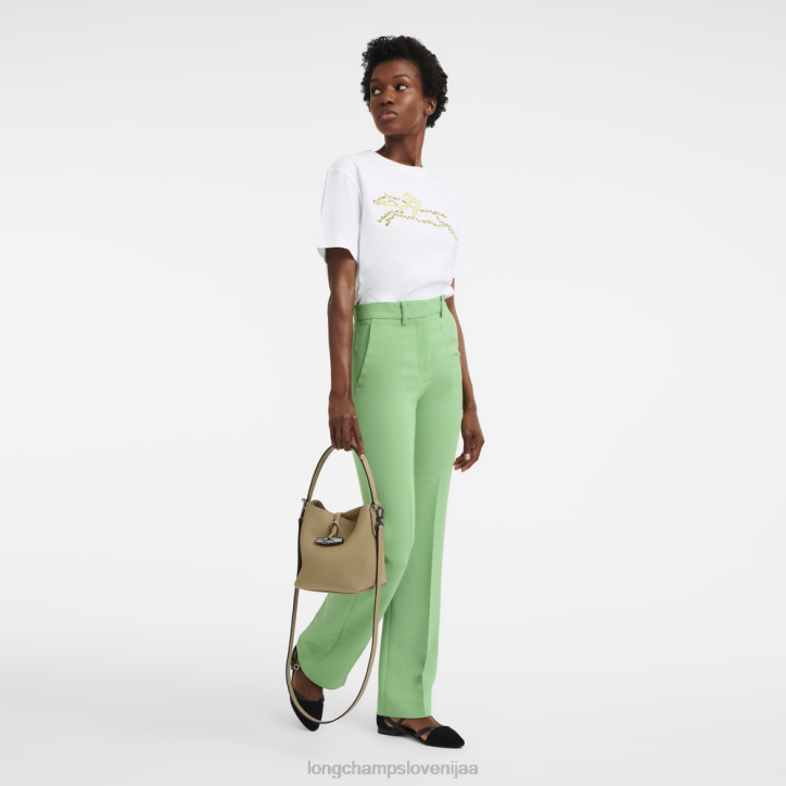 NR0N93 vrečke bež ženske Longchamp Roseau Essential bucket bag