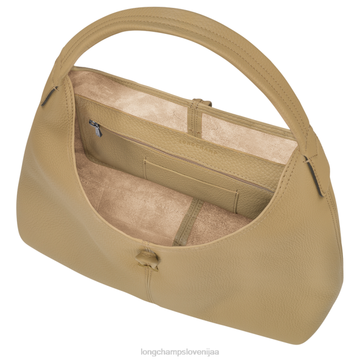 NR0N32 vrečke bež ženske Longchamp Roseau Essential hobo torba