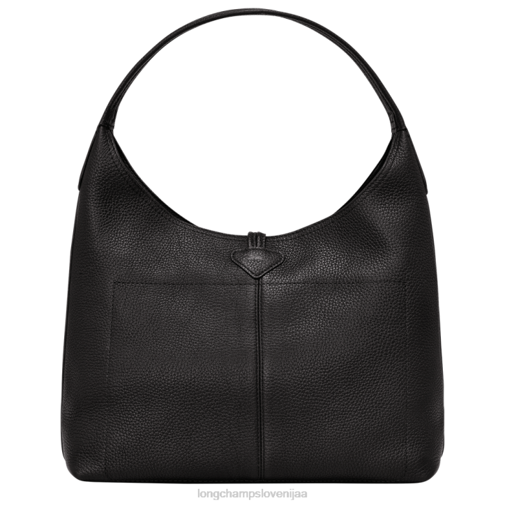 NR0N357 vrečke Črna ženske Longchamp Roseau Essential hobo torba