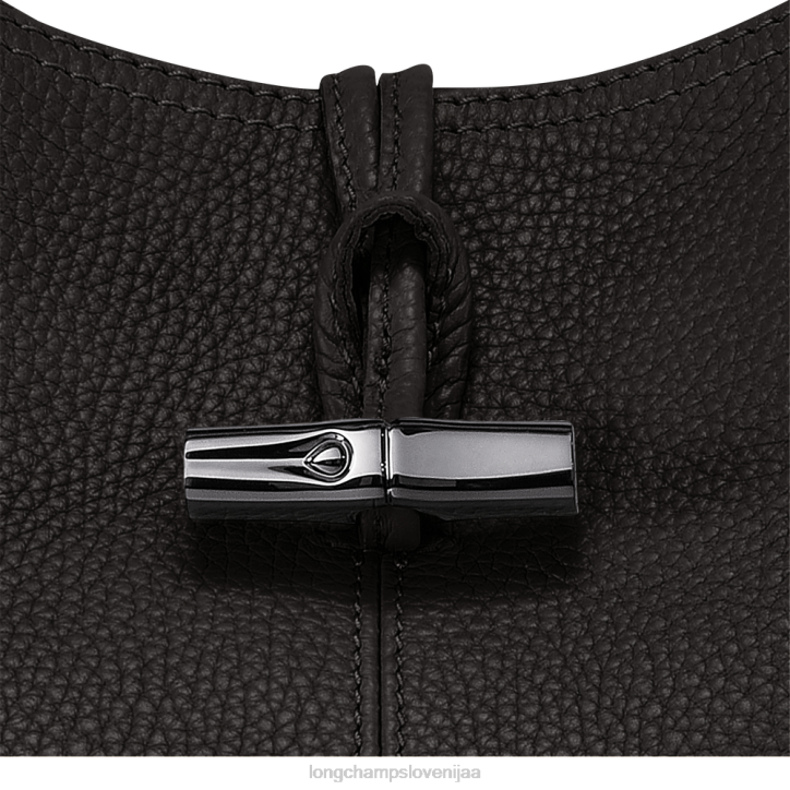 NR0N357 vrečke Črna ženske Longchamp Roseau Essential hobo torba