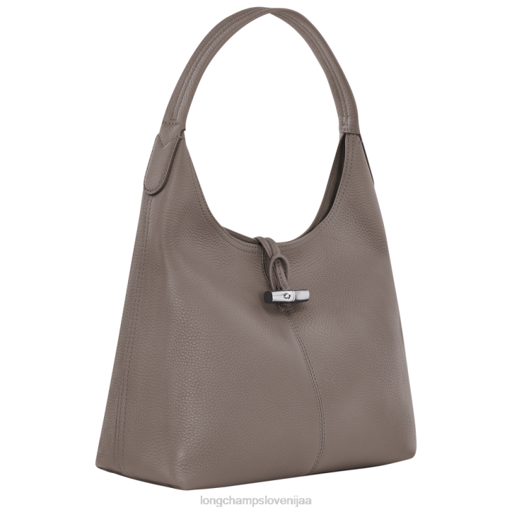 NR0N358 vrečke siva ženske Longchamp Roseau Essential hobo torba