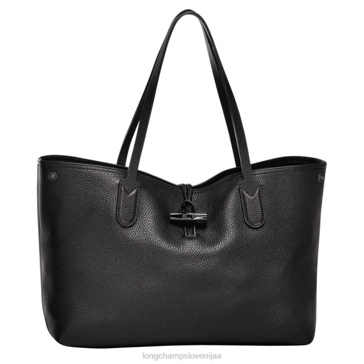 NR0N360 vrečke Črna ženske Longchamp torbica Roseau Essential