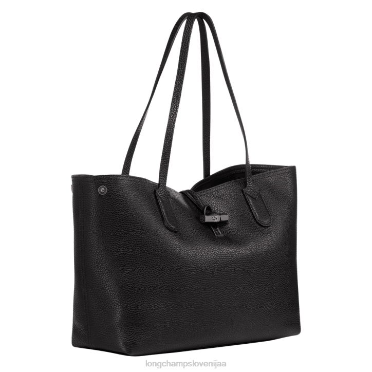 NR0N360 vrečke Črna ženske Longchamp torbica Roseau Essential