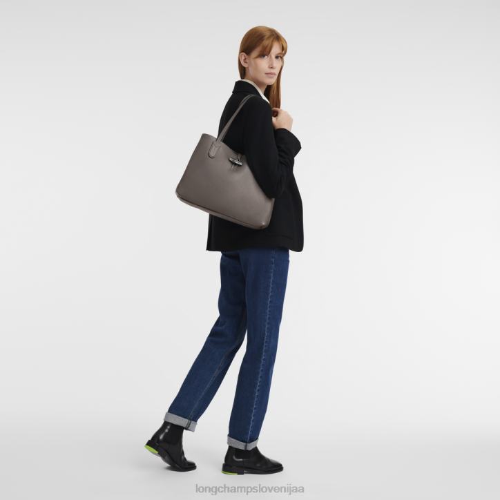 NR0N362 vrečke siva ženske Longchamp torbica Roseau Essential