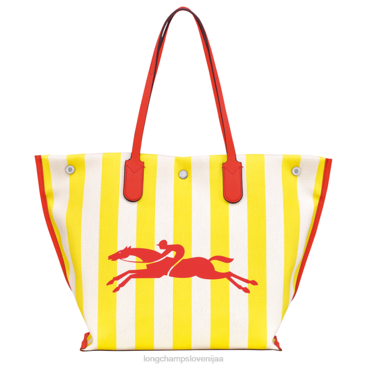 NR0N364 vrečke rumeno/belo ženske Longchamp torbica Roseau Essential