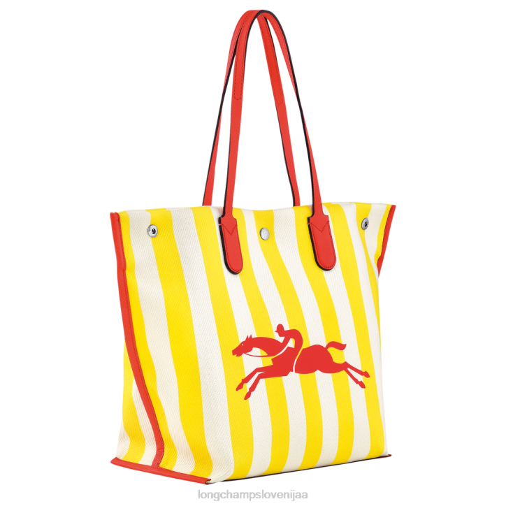 NR0N364 vrečke rumeno/belo ženske Longchamp torbica Roseau Essential